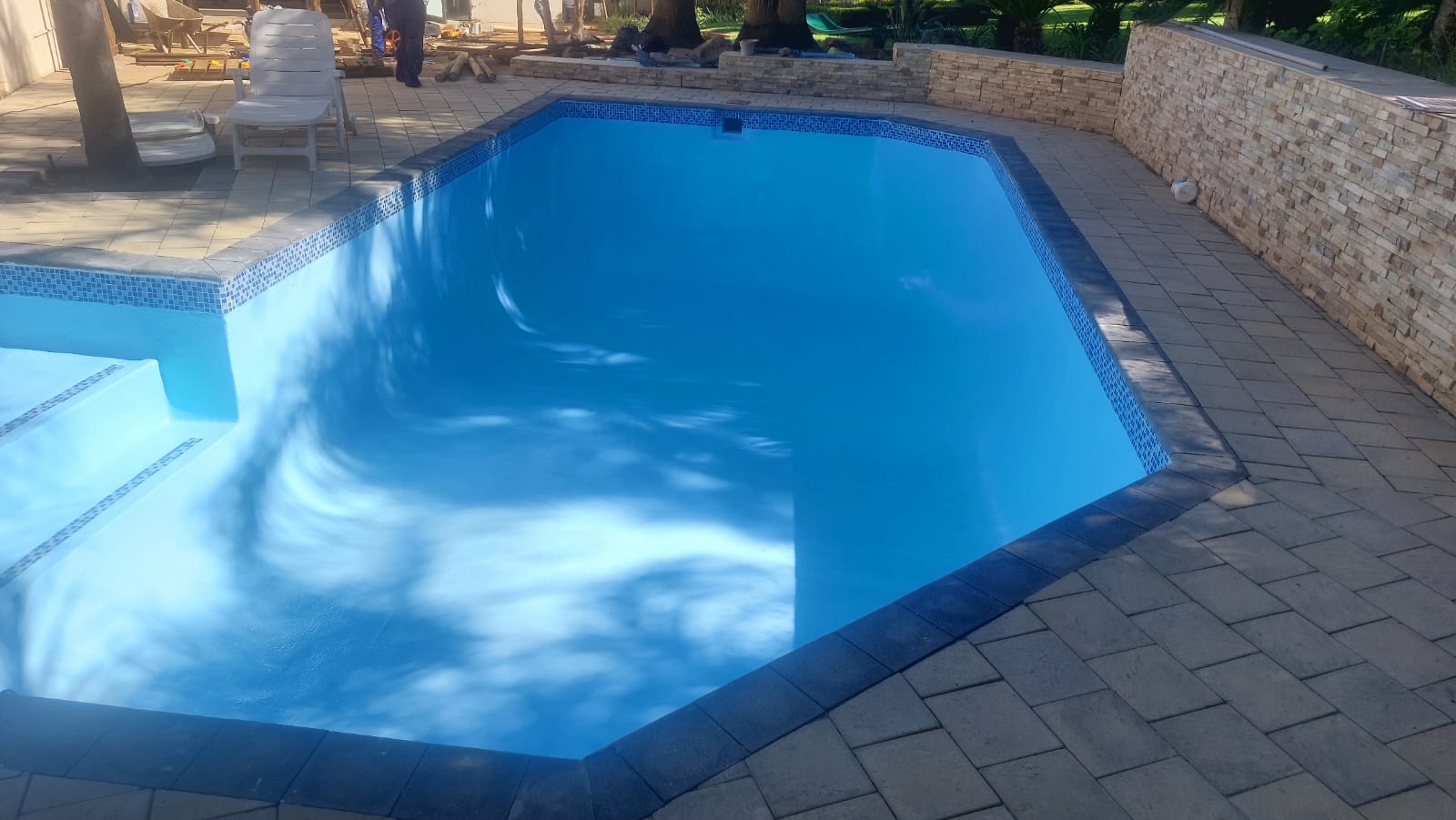 Completed fibreglass lining project